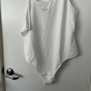White plus size bodysuit